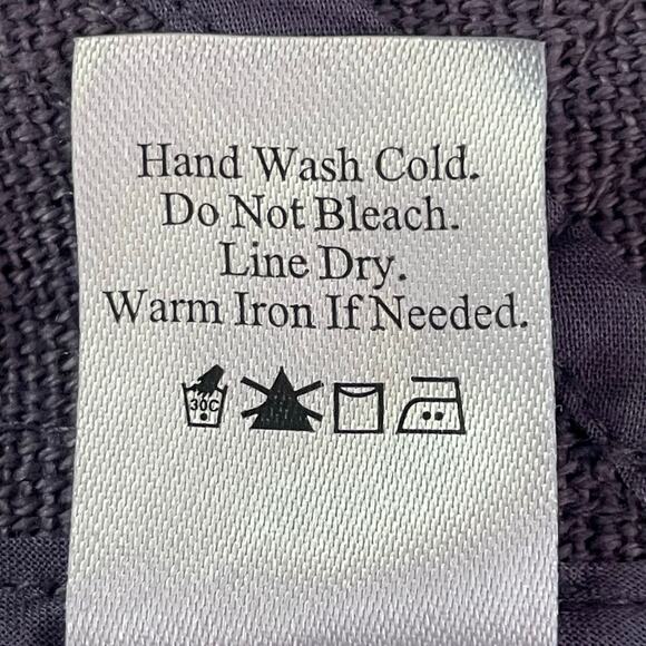 Coldwater Creek Purple 100% Linen Fill Zip Hooded Jacket Size XL Fall Casual - Picture 7 of 9